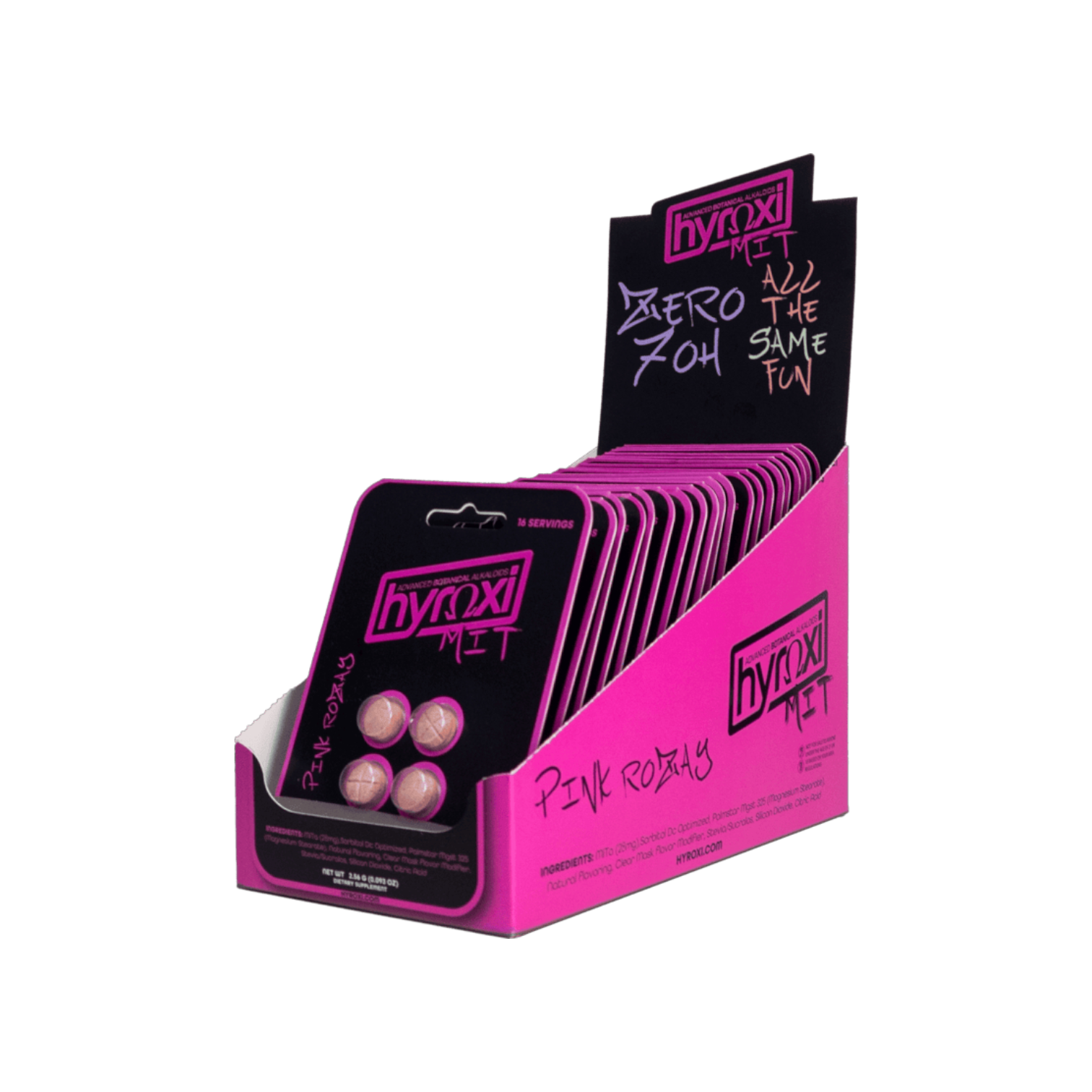 Hyroxi Mitragynine A Pink Rozay 112mg 4ct 28mg Tab2